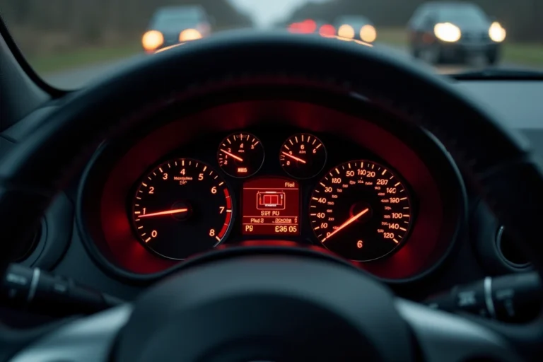 Voyant moteur rouge et ESP allumés sur le tableau de bord d'une Nissan Juke